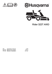 Husqvarna Rider 322T AWD Manual Del Usuario