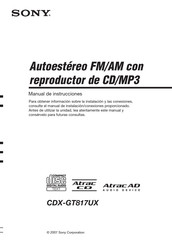 Sony CDX-GT817UX Manual De Instrucciones