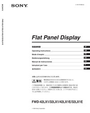 Sony FWD-42LX1 Manual De Instrucciones