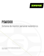 Shure PSM1000 Guia Del Usuario