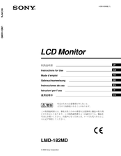 Sony LMD-182MD Instrucciones De Uso