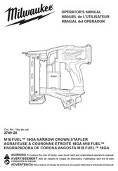 Milwaukee 2749-21CT Manual Del Operador