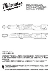 Milwaukee 2466-20 Manual Del Operador