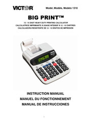 Victor BIG PRINT 1310 Manual De Instrucciones