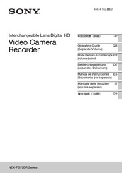 Sony NEX-FS700R Serie Manual De Instrucciones