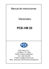 PCE Instruments PCE-VM 25 Manual De Instrucciones