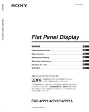 Sony FWD-42PV1 Manual De Referencia Rápida