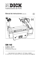 Dick SM-140 Manual De Instrucciones