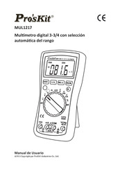 Pro's Kit MT-1217 Manual De Usuario