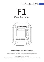 Zoom F1 Manual De Instrucciones