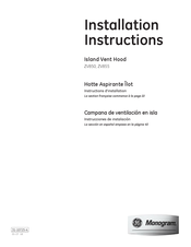 GE Monogram ZV855 Instrucciones De Instalación