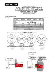 MIYOTA 6P77 Manual De Uso