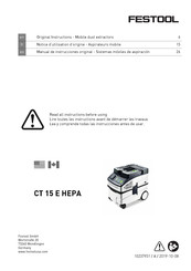 Festool CT 15 E HEPA Manual De Instrucciones Original