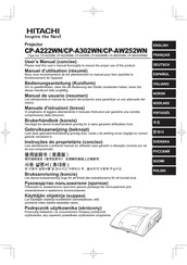 Hitachi CP-AW252WN Manual De Usuario