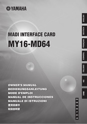 Yamaha MY16-MD64 Manual De Instrucciones