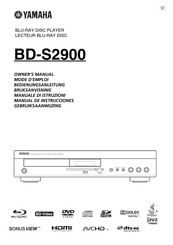 Yamaha BD-S2900 Manual De Instrucciones