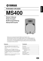 Yamaha MS400 Manual Del Usuario