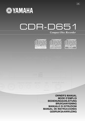 Yamaha CDR-D651 Manual De Instrucciones