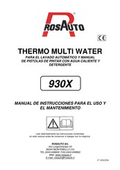 ROSAUTO THERMO MULTI WATER 930X Manual De Instrucciones Para El Uso Y El Mantenimiento