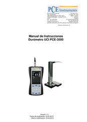 PCE Instruments UCI PCE-3500 Manual De Instrucciones