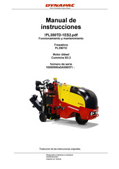 Dynapac PL350TD Manual De Instrucciones