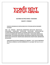 MusicMan Ernie Ball STINGRAY Manual De Instrucciones