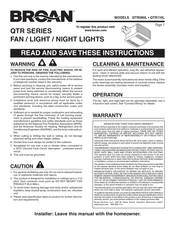 Broan QTR Serie Manual De Instrucciones