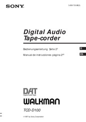 Sony WALKMAN TCD-D100 Manual De Instrucciones