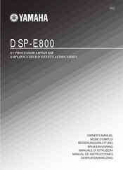 Yamaha DSP-E800 Manual De Instrucciones