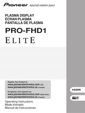 Pioneer ELITE PRO-FHD1 Manual De Instrucciones