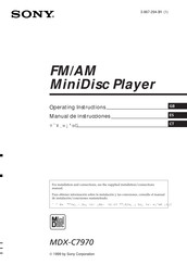 Sony MDX-C7970 Manual De Instrucciones