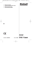 EINHELL KGSZ 210/1 Laser Manual De Instrucciones
