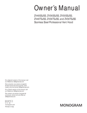 Monogram ZV30TSJSS Manual Del Propietário