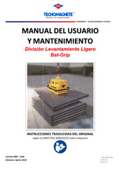 TECNOMAGNETE Bat-Grip Manual Del Usuario Y Mantenimiento