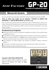 Boss GP-20 Manual Del Usuario