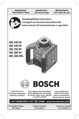 Bosch GRL 245 HV Instrucciones De Funcionamiento Y Seguridad