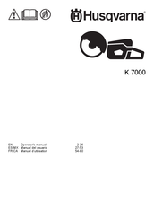 Husqvarna K 7000 Manual Del Usuario