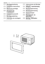 Bosch HMT84M651 Instrucciones De Montaje