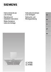 Siemens LC 47955 Instrucciones De Uso Y De Montaje