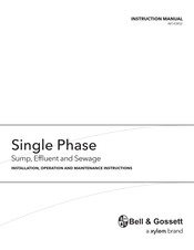 Xylem Bell & Gossett Single Phase Instrucciones De Instalación, Operación Y Mantenimiento