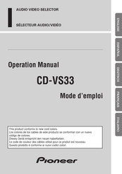 Pioneer CD-VS33 Operación Manual