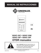 Greenlee Textron 920XC-30P Manual De Instrucciones