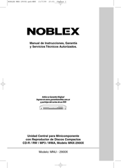 Noblex MNU - 2900X Manual De Instrucciones