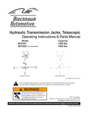 Blackhawk Automotive BH7051 Instrucciones De Funcionamiento Y Manual De Piezas