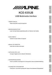 Alpine KCE-635UB Manual De Operación