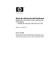 HP Ultra-Delgada Compaq dc7100 Guía De Referencia Del Hardware