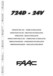 FAAC 724D-24V Instrucciones Para El Uso