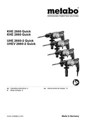 Metabo KHE 2660 Quick Instrucciones De Manejo