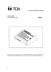 Toa MX628 Manual De Instrucciones