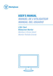 Westinghouse LCM-19w4 Manual Del Usuario